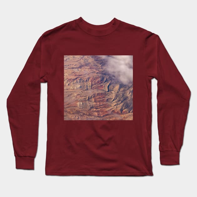 Red Desert View from Above Long Sleeve T-Shirt by SafariByMarisa